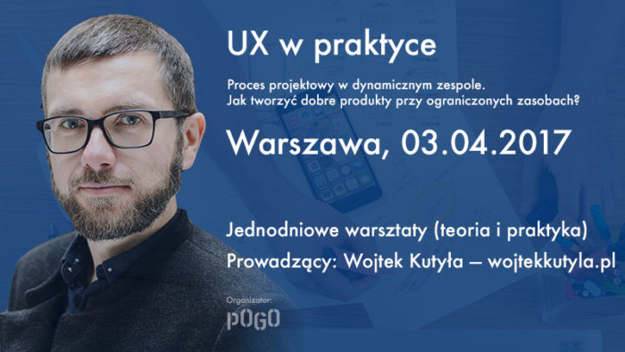 Reklama warsztatów w Warszawie, kwiecień 2017